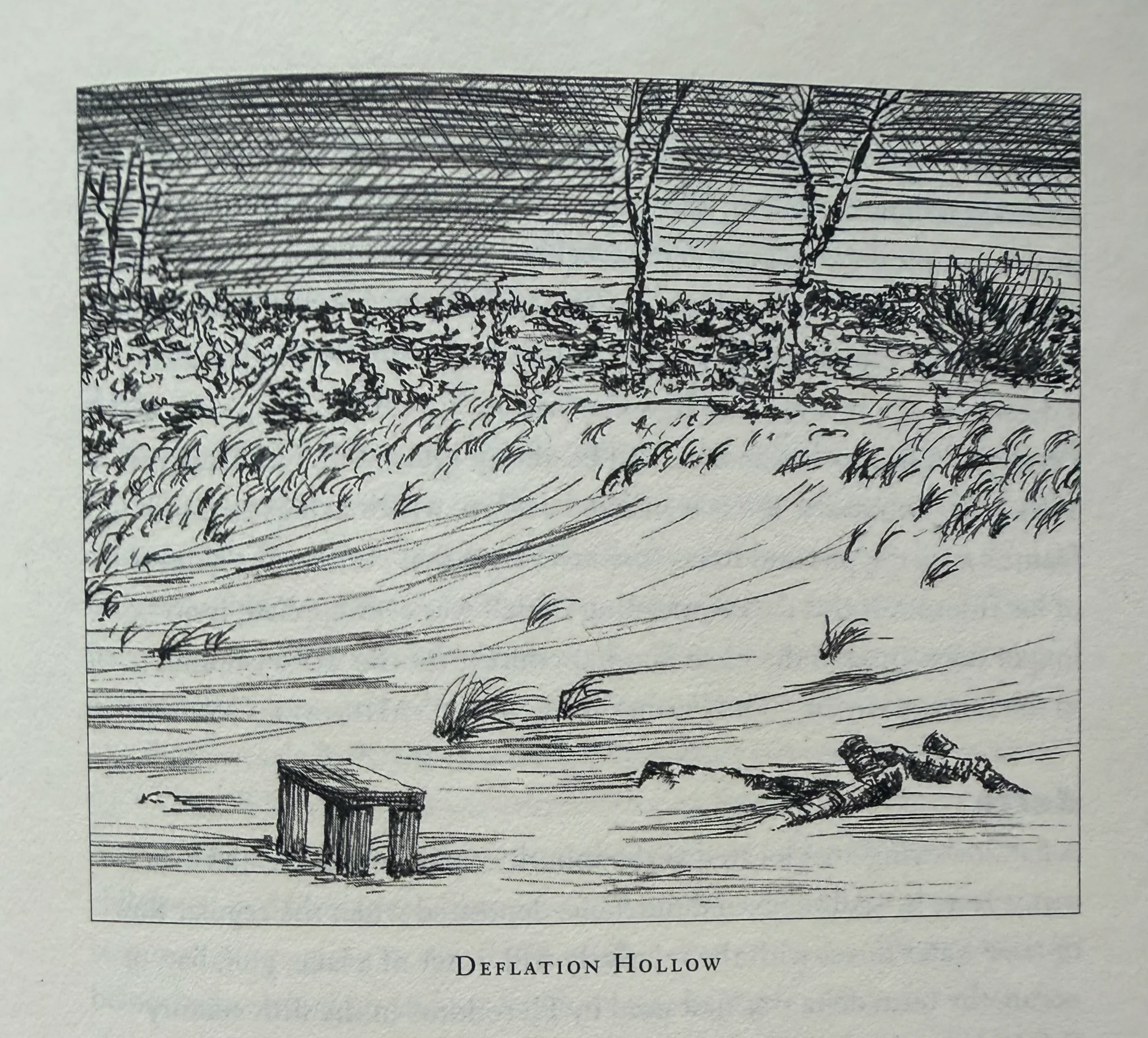 Deflation Hollow - A pen and ink illustration